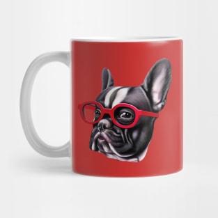 Funny French Bulldog Mama With Glasses Mug